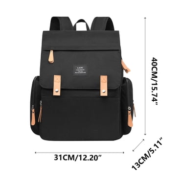 Diaper Bag Backpack For Mom Large Capacity Travel With Changing Pad Breastfeeding Support Solid Gray 31 cm x 13 cm x 40 cm
