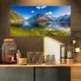 thumbnail image 1 of Lac de Montagne Cristallin dans les Alpes - Impression sur Toile Paysage, 1 of 3