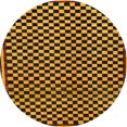 thumbnail image 1 of Ahgly Company Indoor Round Abstract Red Checkered Area Rugs, 4' Round, 1 of 6