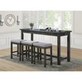 thumbnail image 2 of Topline Home Furnishings Pack repas 4 pièces gris à hauteur de comptoir, 2 of 8