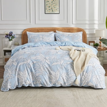 Gogreen Ensemble de Housse de Couette Très Grand, Microfibre Douce et Respirante 3 Pcs Ensembles de Literie Très Grand, Motif Ensemble de Housse de Couette Très Grand Confortable, avec Fermeture Éclair (Très Grand)