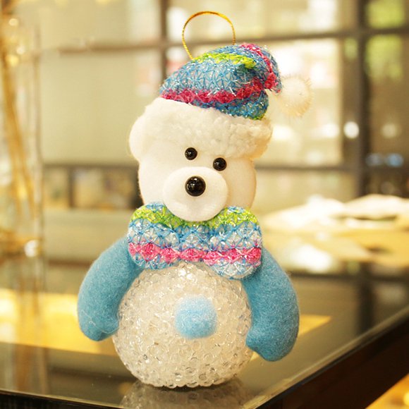 RKSTN Night Light, LED Lights Christmas Decorations LED Light With Children Crystal Snowman Pendant Personalized Night Light