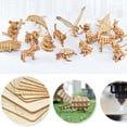 thumbnail image 3 of Wooden Puzzle Plaything 3D Puzzle Toy DIY Handmade Craft Puzzle Jigsaw Puzzle Model for Kids Children (Rabbit), 3 of 8