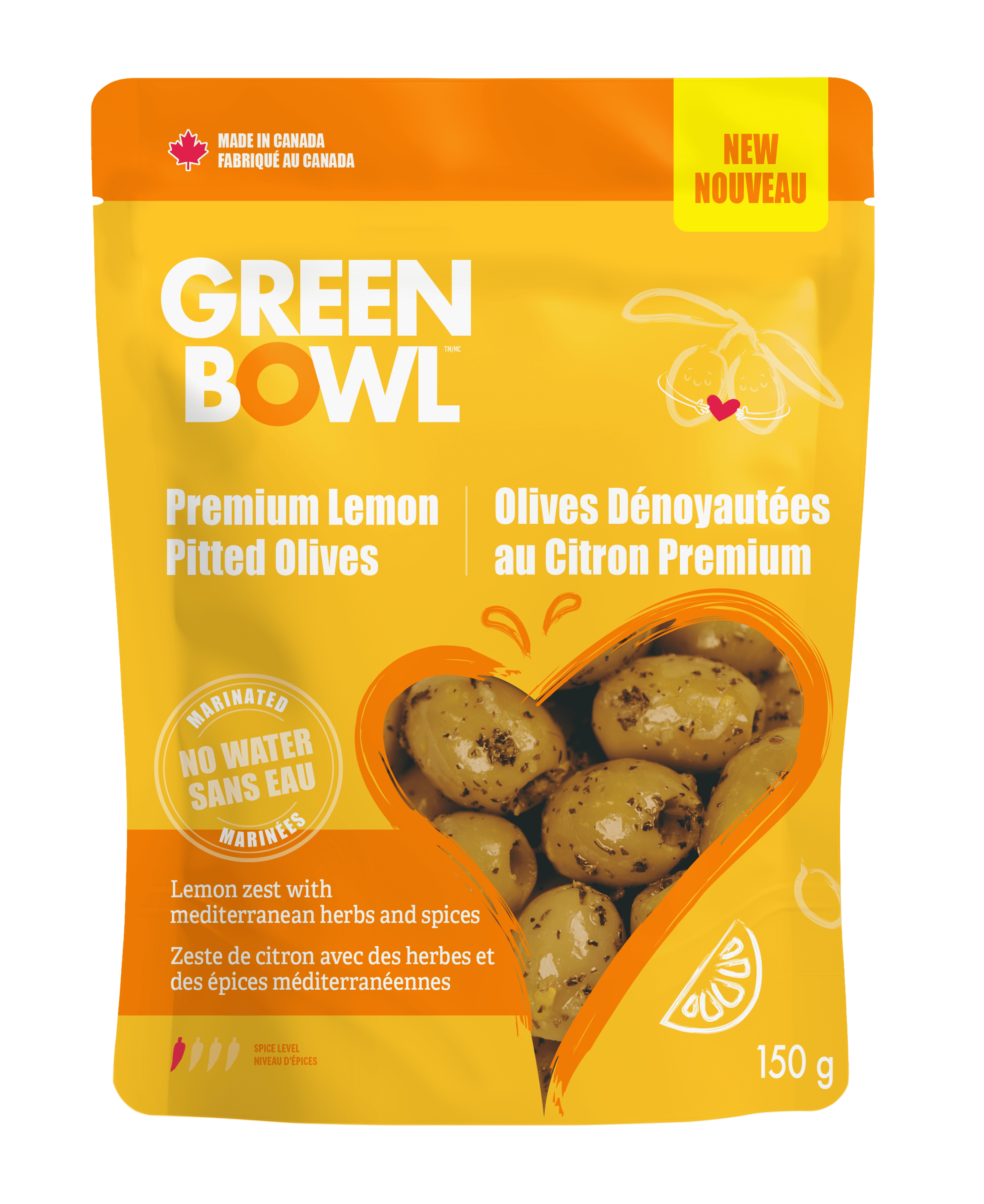 Premium Lemon Pitted Olives