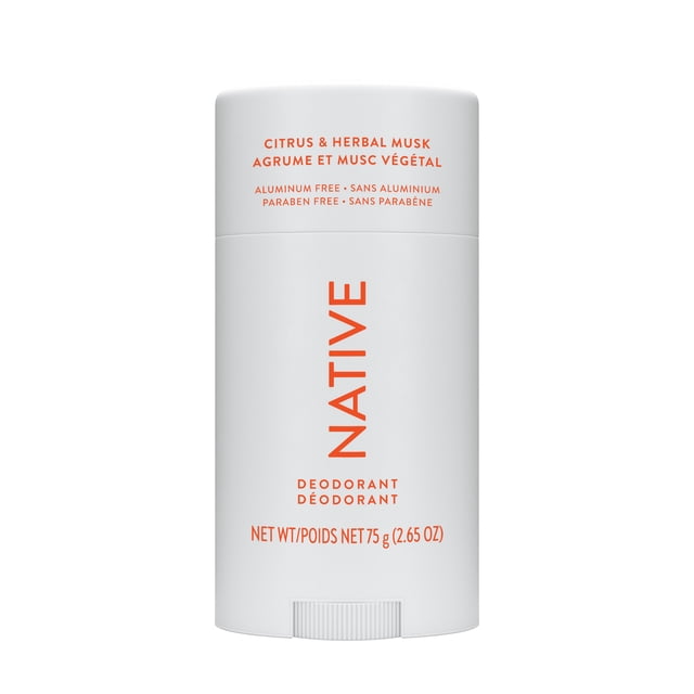 Native Natural Deodorant, Citrus & Herbal Musk, Aluminum Free