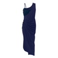thumbnail image 3 of Women‘s Solid Color Sexy Sequin Slit Maxi Smocked One Shoulder Evening Dress, 3 of 6