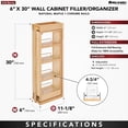 thumbnail image 3 of Rev-A-Shelf Pullout Wall Filler Between Cabinet Shelf Storage 6"x30", 432-WF-6C, 3 of 10