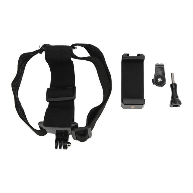 Head Camera Mount, Adjustable Black Camera Head Strap Comfortable Nylon For Action Camera
