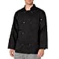 thumbnail image 3 of Chef Code Men's 8 Pearl Button Chef Coat, Black, 2X, 3 of 6