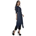 thumbnail image 3 of Moomaya Printed Traditional Clothing Womens Asymmetric Kurti Kurta With Pant Set, 3 of 6