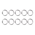 thumbnail image 1 of MasteelfCA 50pcs 20MM DIY Photo Album Loose-leaf Book Circle Key Ring Photo Album Buckle Snap Ring Binding Meatl Circle(Silver), 1 of 7