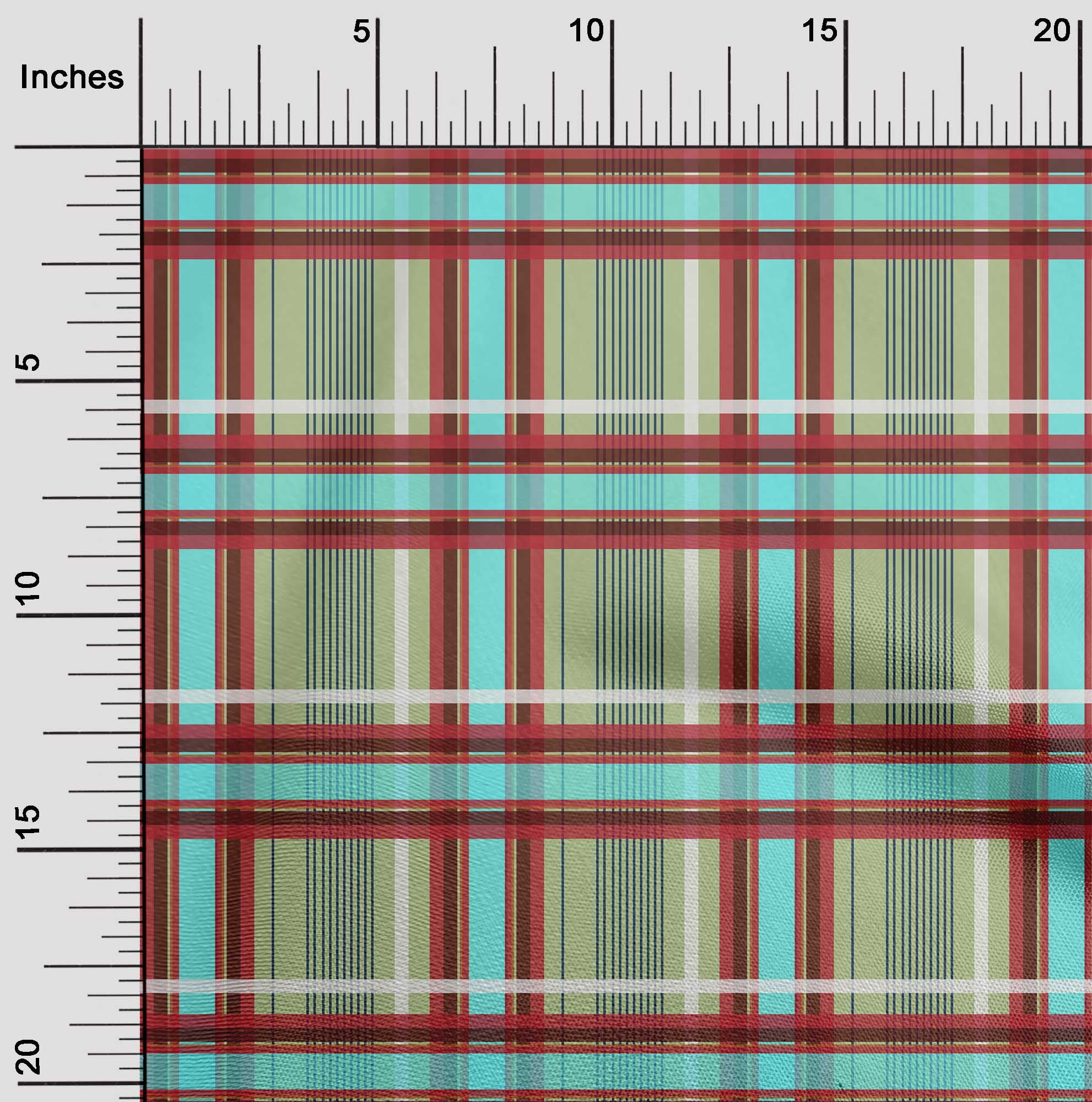 oneOone Popeline de Coton Tissu Imprimé à Carreaux Madras BTY 56 Pouces de Large