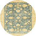thumbnail image 1 of Ahgly Company Indoor Round Abstract Mustard Yellow Oriental Area Rugs, 4' Round, 1 of 6