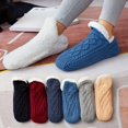 thumbnail image 1 of 1 Pair Floor Socks Unisex Wear Resistant Fine Stitching Anti-friction Cold Resistant Slipper Socks for Winter, 1 of 8