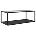 thumbnail image 1 of vidaXL Table Basse Transparent et Noir 100x50x35 cm Verre Trempé, 1 of 4