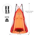 thumbnail image 2 of Gymax 40'' Kids Hanging Chair Swing Tent Set Hammock Nest Pod Seat Orange, 2 of 10