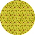 thumbnail image 1 of Ahgly Company Tapis Rond Lavable en Machine Intérieur Transitionnel Jaune Canari, 8 Pieds Rond, 1 of 7