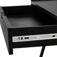 thumbnail image 4 of Scranton & Co 32" L Metal and Laminate Computer Desk in Black, 4 of 11