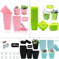 thumbnail image 4 of 10Pcs Colorful Multi Square Nursery Flower Pots Succulent Plant Pots Plastic Plant Pot With Drain Trays For Succulent Plants, 4 of 5