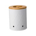 thumbnail image 4 of DOLITY Kitchen Vegetable Storage Tin Potato Onion Garlic Storage Bin with Lid Kitchen Storage Canister for Kitchen Countertop Pantry White Small, 4 of 9