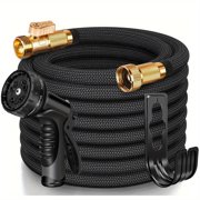 150Ft Garden Hose, Non-Knotting Flexible Water Hose with 10-Pattern Nozzle, Lightweight Hose, Leak-Proof, 3/4 "Rotary Connector, Portable Storage Tape, ,25/50/75/100/150Kit