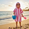 thumbnail image 2 of Mainstays Reversible Hooded Towel, Pink Stripe, 1 Piece, 24" x 48", 2 of 5