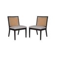 thumbnail image 3 of Charlotta Dining Chair in Black, Solid Wood Dining Chair, Rattan Cane Dining Chair, Hexagon Rattan Dining Chair, Upholstered Dining Chair - Set 2, 3 of 4