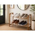 thumbnail image 5 of Basicwise QI004330.2 Bamboo Storage Shoe Rack, Free Standing Shoe Organizer Storage Rack, 2 Tier, 5 of 5