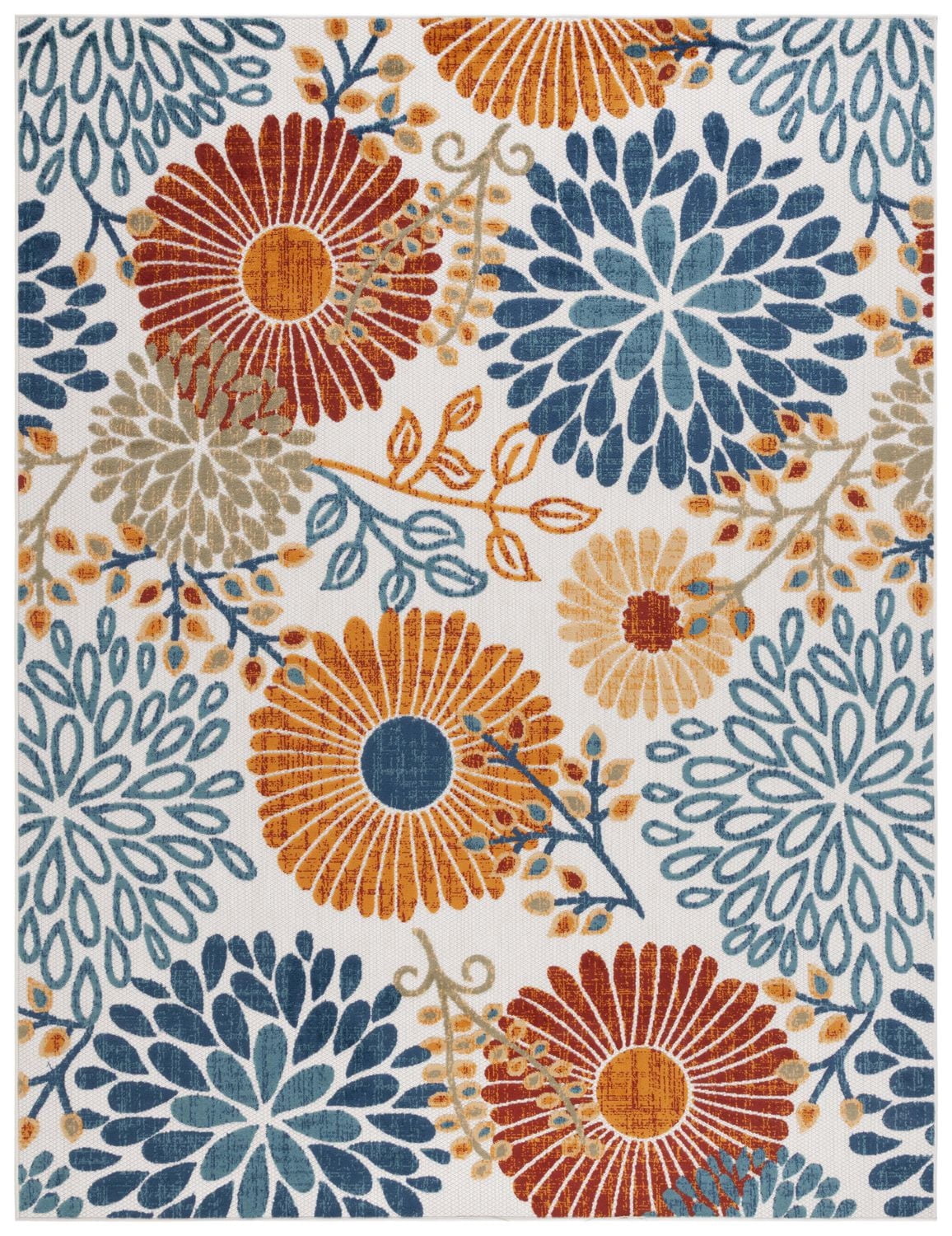 SAFAVIEH Cabana Garnet Floral Outdoor Area Rug