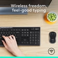thumbnail image 2 of Logitech Wireless Keyboard and Mouse Combo for Windows, 2.4 GHz Wireless, Compact Mouse, 8 Multimedia and Shortcut Keys, 2-Year Battery Life, for PC, Laptop - Black, 2 of 9