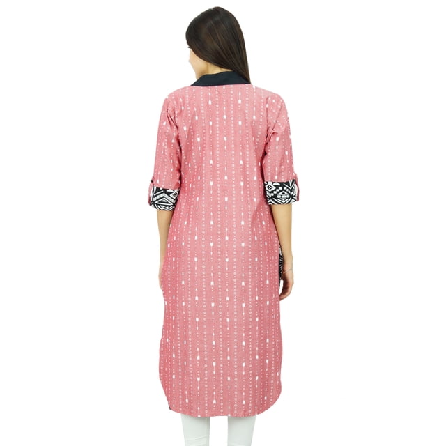 Bimba Kurti à Col en Rayonne Imprimée pour Femmes, Kurta Tunique de Designer pour Dames