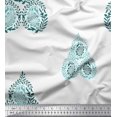 thumbnail image 1 of Soimoi Poly Georgette Fabric Leaves & Paisley Block Print Sewing Fabric Yard 42 Inch Wide, 1 of 3