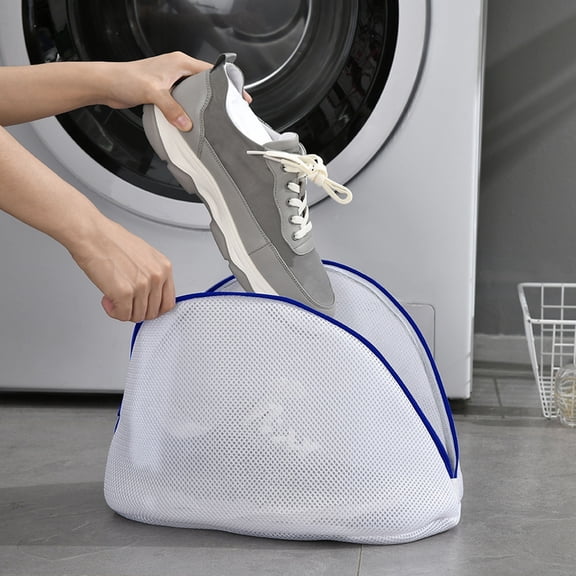 Shoe Bag Laundry Bag, Mesh Wash Bag, Delicates Protector, Sock Organizer, for Travel Gym Home, White