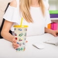 thumbnail image 1 of Oleegame 1PC Glass Bottle Creative Water Cup Football Cup PP Plastic Straw Cup Football Plastic Transparent Straw Cup 710ml Cold Change Temperature Sensitive Plastic Cup, 1 of 4