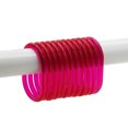 thumbnail image 1 of Clear Pink Plastic Shower Curtain Rings - Set of 12, 1 of 5
