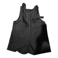 thumbnail image 4 of Women's Tie Shoulder Overall Shorts - Scoop Neck Romper Jumpsuit with Pocket - Polyester, Multiple Sizes, 4 of 6