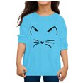 thumbnail image 4 of TIEVOSA Garçons Filles Automne Manches Longues T-Shirt à Imprimés de Chat Dessin Animé Hauts 2-10 Ans, 4 of 4