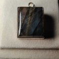 thumbnail image 4 of Pendentif Octogonal en Argent Sterling Naturel Certifié 88 Ct Labrodite, 4 of 5