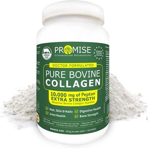 Pure Bovine Collagen, 525gm Hydrolyzed Peptides- Unflavored, Grass-Fed, Non-GMO, Gluten-Free