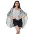 thumbnail image 2 of Moomaya Boléro Imprimé à devant Ouvert, Manches Kimono Imprimées, Couvre-Maillot de Plage pour Femmes, 2 of 5