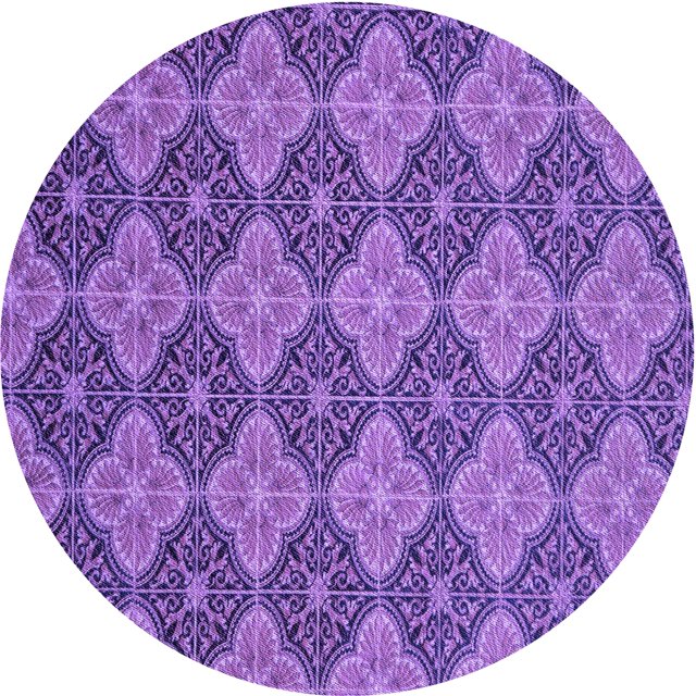 Ahgly Tapis d'Intérieur Lavable en Machine Carré Transitionnel Violet Améthyste Violet, 3 Pieds Carré