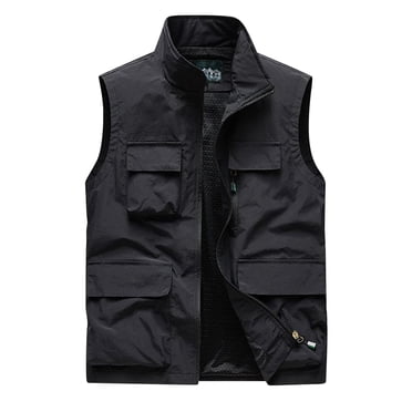 Cameland Gilet Sans Manches Cargo Décontracté pour Homme, Plein Air, Travail, Pêche, Voyage, Photo, Veste à Multiples Poches, Gilets pour Hommes, Vêtements d'Extérieur