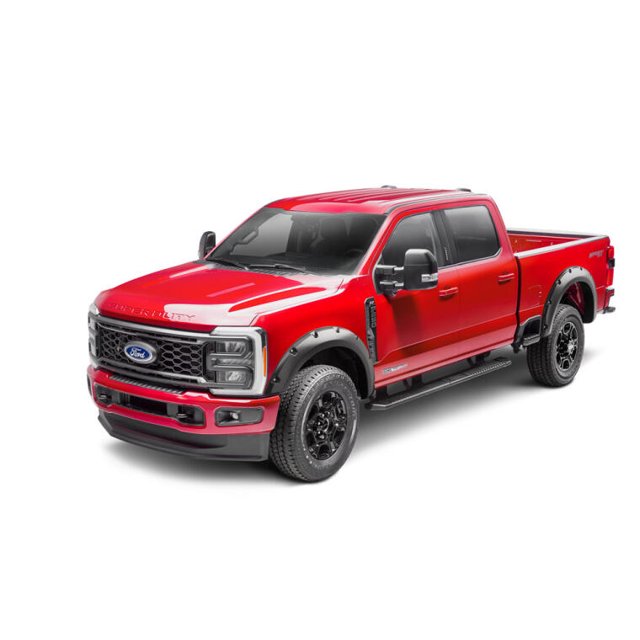 Bushwacker Fender Flare 20969-02 Pocket Style; Pocket/Rivet Style; 3 Inch Tire Coverage; Matte Black; Dura-Flex 2000 ABS; 5-1/2 Inch Flare Height; Set Of 4