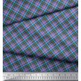 thumbnail image 3 of Soimoi Velvet Fabric Diagonal Check Fabric Prints by Yard 58 Inch Wide, 3 of 5