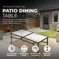 thumbnail image 3 of Four Seasons Courtyard Sunny Isles Tempered Glass Top Patio Dining Table, 3 of 7
