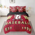 thumbnail image 2 of YST Ensemble de Literie 7 Pcs pour Lit Simple, Ensemble de Couette de Baseball, Ensemble de Lit Réversible Joueur de Baseball, Couette en Microfibre Douce de Sport avec Ensemble de Draps, Toutes Saisons, Arizona, 2 of 5
