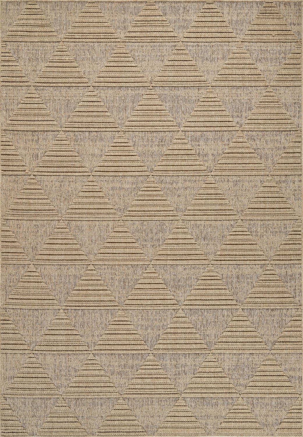 Rug Branch Hogar Abstract Indoor Outdoor Area Rug, Brown Beige, Modern - Living Room, Bedroom, Dining Room, and Kitchen