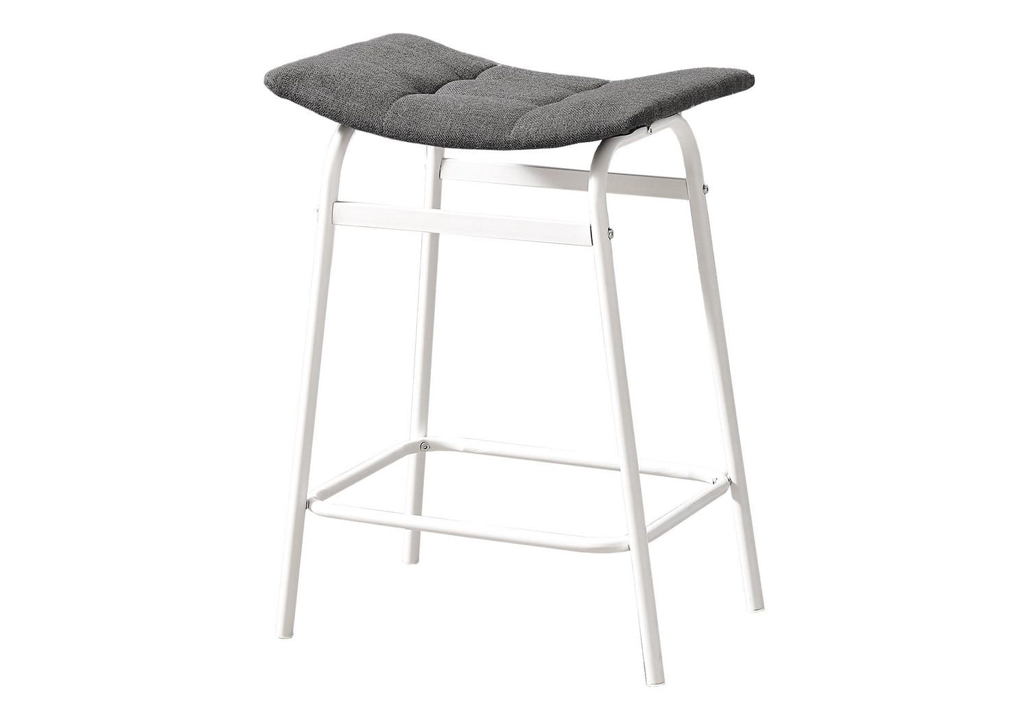 Monarch Specialties Tabouret De Bar, Hauteur Du Comptoir, Ensemble De 2, Cuisine, Aspect Cuir Noir, Métal Noir, Contemporain, Moderne