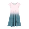 thumbnail image 3 of RXIRUCGD 2025 Vêtements d'Été pour Enfants Mode Filles Nouvelle Robe d'Été à Manches Courtes Poches à Volants Col Rond Imprimé, 3 of 4