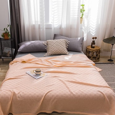 Lksixu Couverture Jetée en Molleton Couverture de Lit en Coton Couverture Thermique en Coton pour Lit Simple Jeté de Lit Léger Respirant Doux Confortable Couverture pour Toutes les Saisons Couverture Douce pour Canapé Sofa Lit